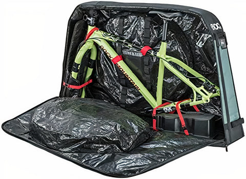 EVOC Bike Travel Bag for XL 26", 27.5", 29", Gravel, Road, & Triathlon Bikes, Olive