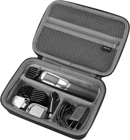 ProCase Hard Travel Case for Philips Norelco Multigroom Series 3000 5000 7000 MG3750 MG5750/49 MG7750/49 Men's Electric Trimmer Shaver and Attachments Black