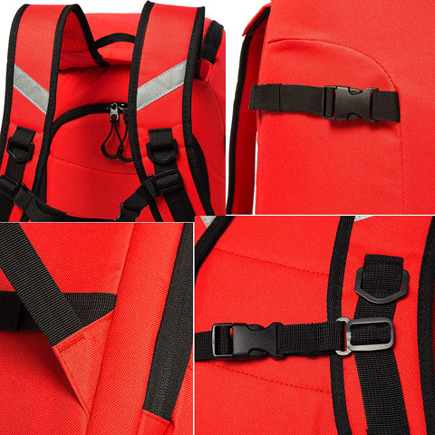 Qiaoqii Ski Boot Bag, Ski and Ski Boot Travel Backpack, 50L Large Capacity Can Accommodate Ski Helmet, Goggles, Gloves, Snowboard and Other Accessories