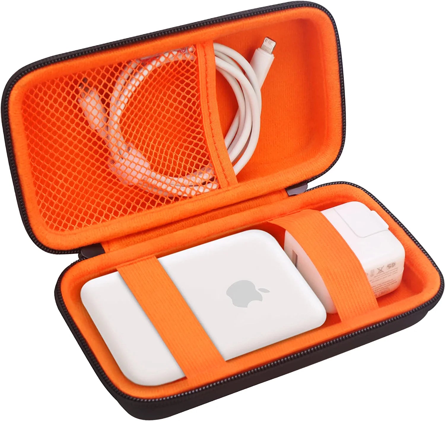 Case For Apple Magsafe Charger Battery Pack, Hard Travel Organize Bag for  Mag Safe Magnetic Power Bank for Iphone 13/13 Pro, Extra Mesh Pocket Fits  Power Adapter, Black+Orange – Comocase