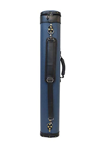 2x4 Professional Pool Cue Case 2butts 4shafts Carry Billiard Pool Cue Stick Case (Blue)