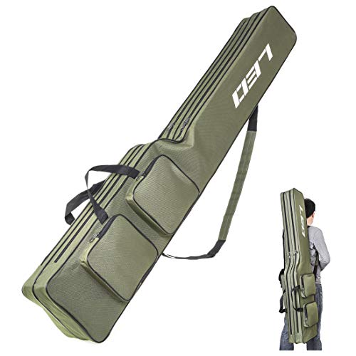 Fishing Rod Case Carrier Storage Bag, Portable Waterproof Fishing