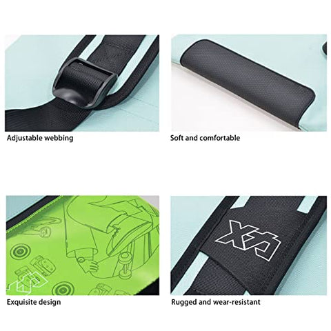 Skateboard Backpack,Double-warped Electric Land Surfboard,Foldable WaterProof Travel Skateboard Backpack,Two Shoulders Adjustable Backpack,Fashion High-capacity Backpack for gifts. (Large Capacity - Black)