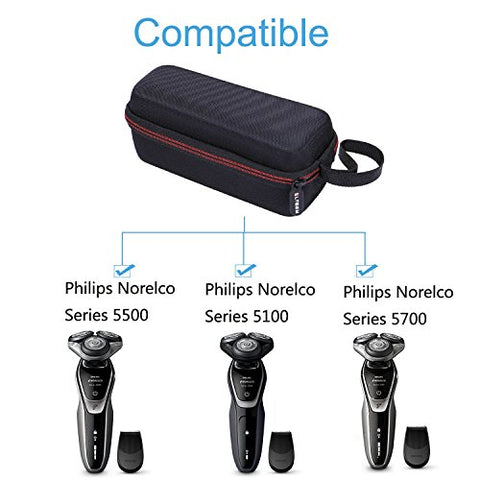 LTGEM Case for Philips Norelco Electric Men Shaver Series 2100 2300 3500 6800 3100 5500 5100 5300 5700 6880 7100 Wet/Dry Rotary Shaver
