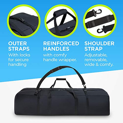 bagmate Multipurpose Telescope Bag – Shock-Absorbent Telescope Carrying Case with Adjustable Shoulder Strap and Extra Storage (39 inches)