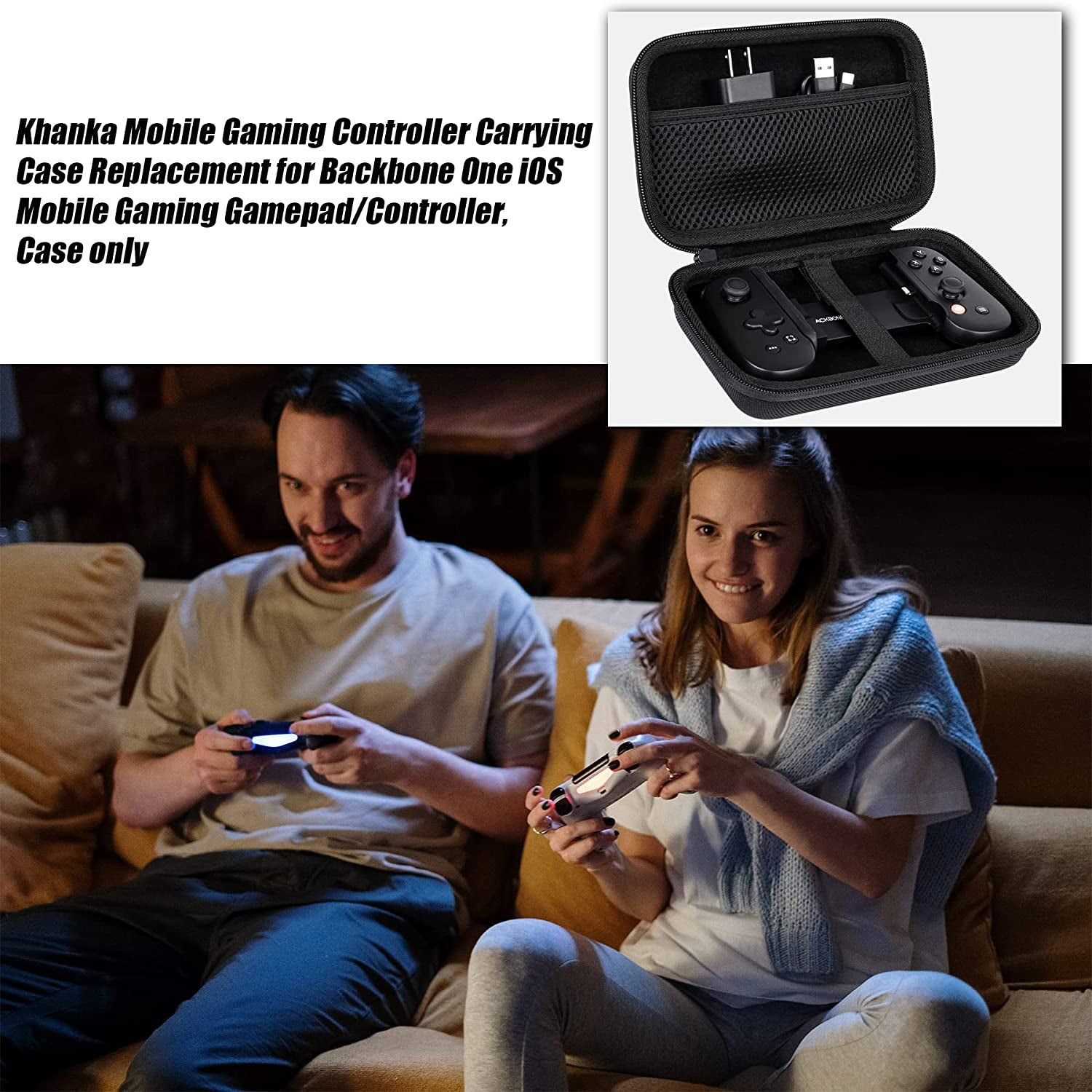 Mobile Gaming Controller Carrying Case Compatible with Backbone One Ios Mobile Gaming Gamepad/Controller, Case Only