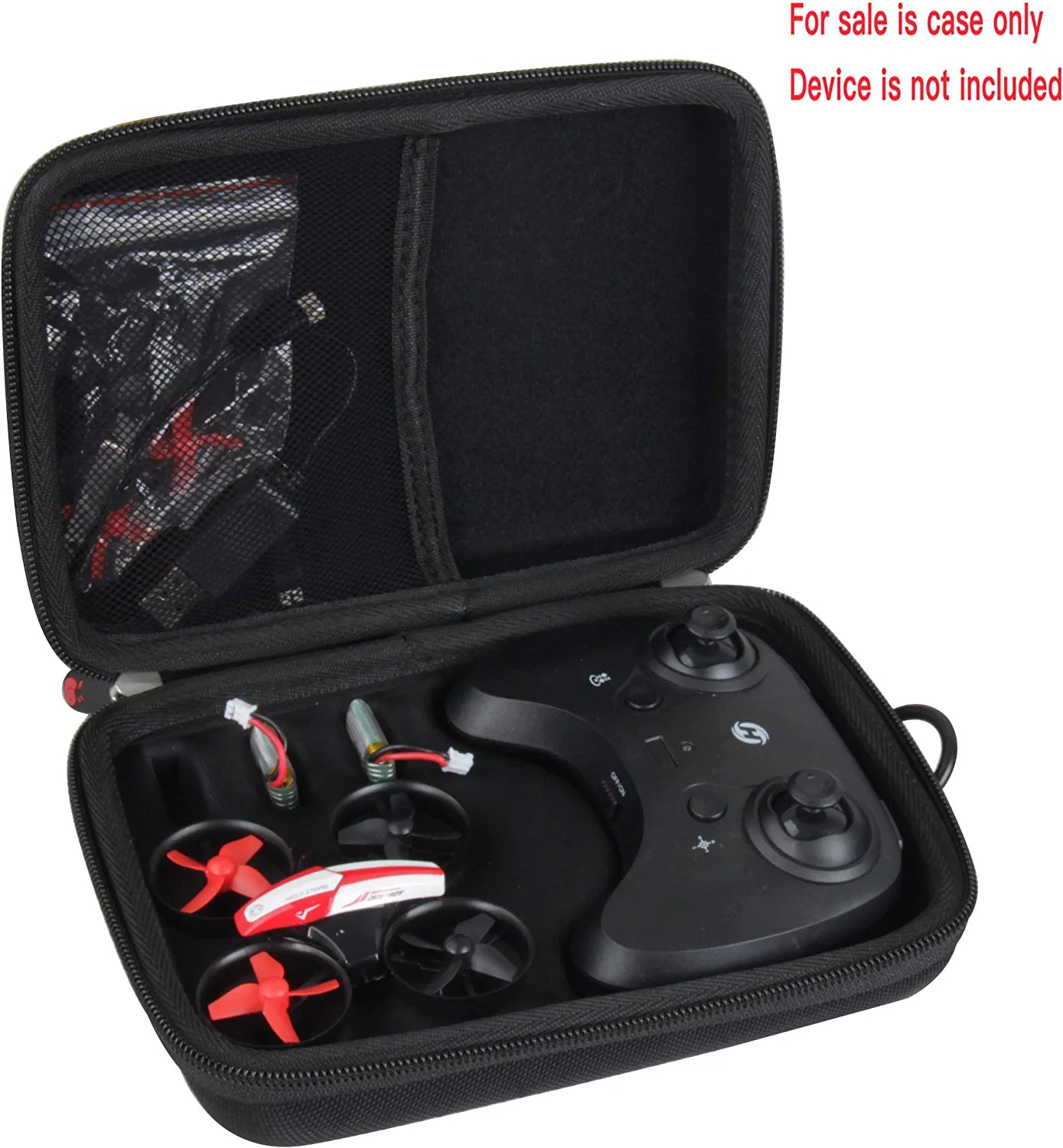 Hard Travel Case for Holy Stone Mini Drone RC Nano Quadcopter Indoor Small Helicopter Plane (Not Include the Drone) (Black)