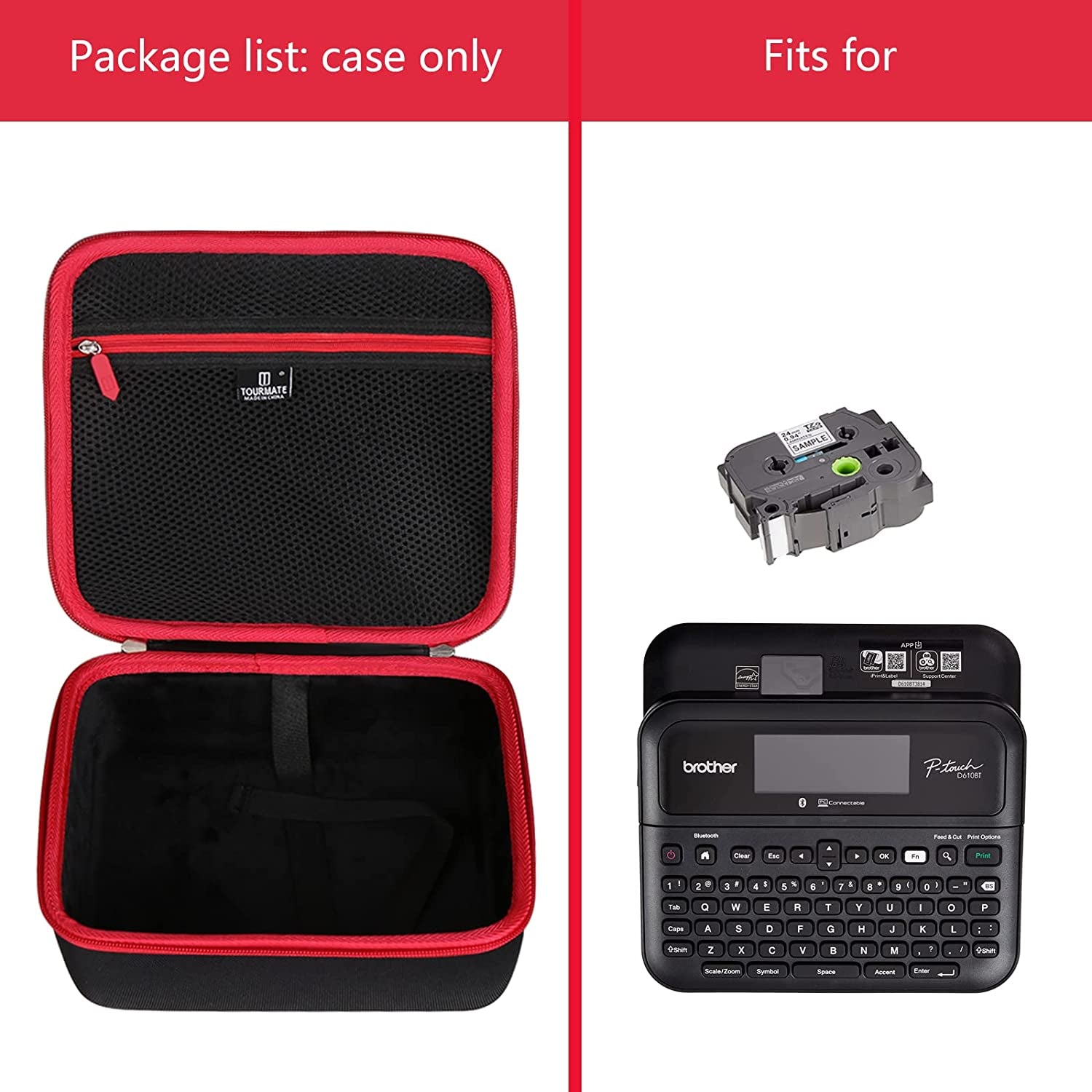 Hard Case Compatible with Brother P-Touch PT- D610BT Business Professional Connected Label Maker, Case Only