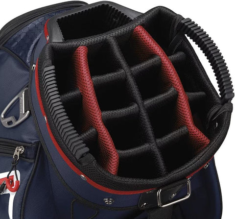 TaylorMade Select ST Cart Bag, Navy/White/Red
