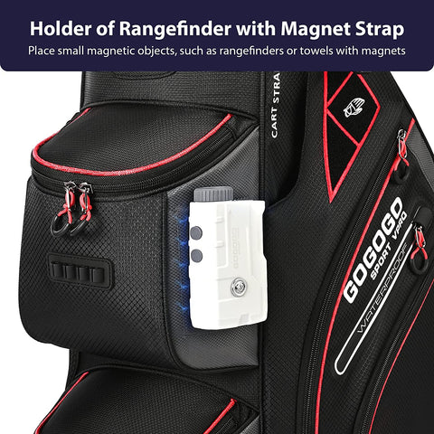 Gogogo Sport Vpro Golf Cart Bag, 14 Way Top Full Length Divider, Golf Club Bag with Cooler, Rainhood, 11 Pockets