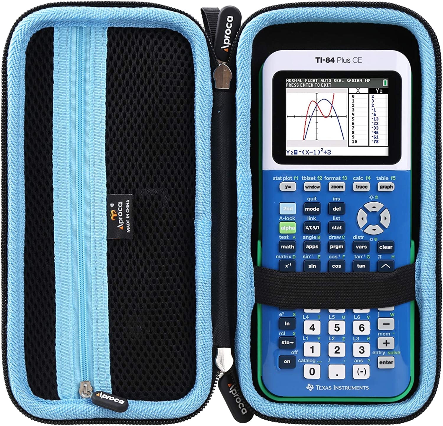 Hard Storage Travel Carrying Case, for Texas Instruments TI-84 plus Ce/Ti-Nspire CX II CAS Color Graphing Calculator