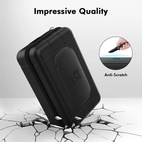 AMVR Leather Hard Carrying Case for Oculus Quest/Quest 2 VR Gaming Headset and Touch Controllers, Elite Strap Pad, Lightweight and Portable Travel Storage Bag for Quest 2 Accessories