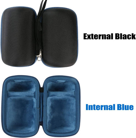 Hard Travel Case Replacement for Sony SRS-XB12 SRS-XB13 Extra Bass Portable Bluetooth Speaker (Black Case + inside Blue)