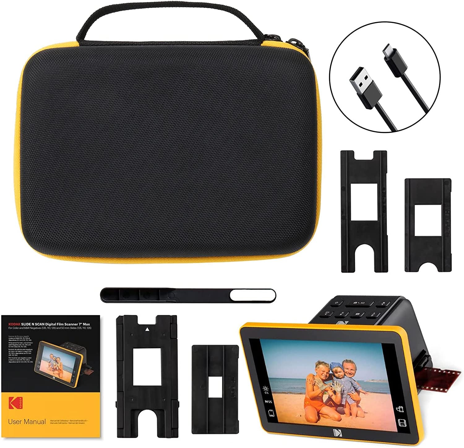 Hard Travel Case Compatible with Kodak Slide N SCAN Digital Film Scanner 7" Max RODFS70, Case Only