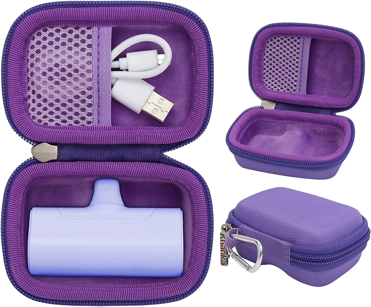 Hard Travel Case Compatible with Iwalk Small Portable Charger 3350Mah 4500Mah 4800Mah Ultra-Compact Power Bank, Case Only (Purple)