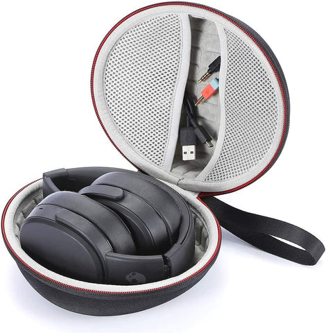 Hard Travel Carrying Case Compatible with Skullcandy Crusher Over-Ear Headphones. (Case Only, Not Include the Device)-Gray(Gray Lining)