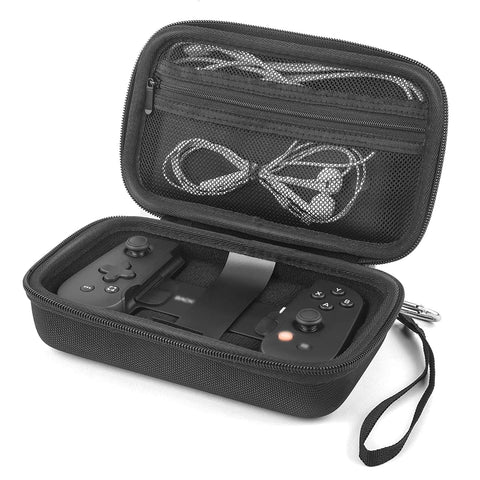 Hard Case for Backbone One Mobile Gaming Controller[Shockproof] Carrying Case for Backbone One with Wristband,Keychain and Net Pocket for Accessories(Case Only)