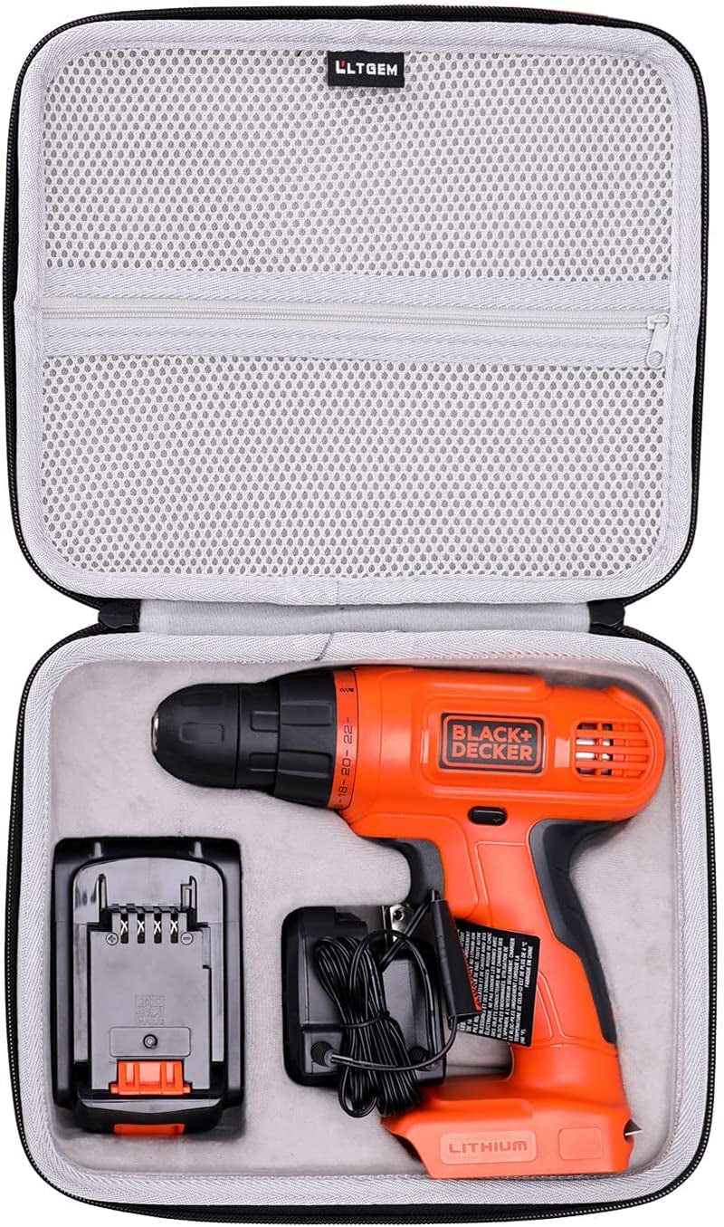 EVA Hard Case for DECKER 20V MAX Cordless Drill (LDX120C/LD120VA) and Accessories - Protective Carrying Storage Bag (Sale Case Only)