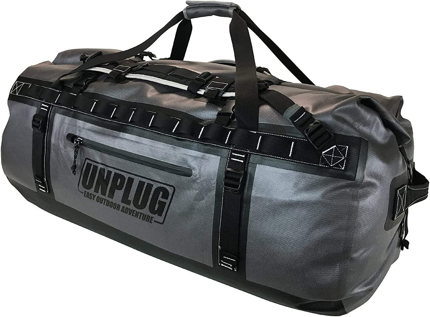 Unplug Ultimate Adventure Bag -1680D Heavy Duty Waterproof Duffel Bag for Boating, Motorcycling, Hunting, Camping, Kayaks or Jet Ski. Gets Gear through Any Conditions