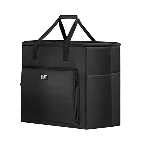 BUBM Desktop Computer Carrying Case, Padded Nylon Carry Tote Bag for Transporting Computer Tower PC Chassis,Monitor(Up to 27 inch),Keyboard,Cable and Mouse