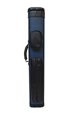 2x4 Professional Pool Cue Case 2butts 4shafts Carry Billiard Pool Cue Stick Case (Blue)