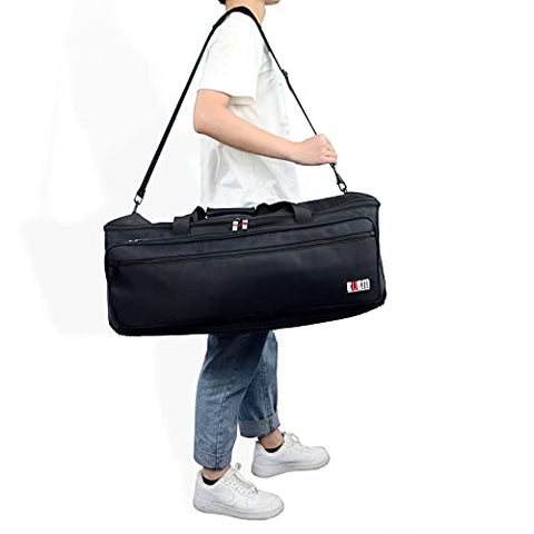 BUBM 30"x11"x14.5" Extra Large Travel Gig Band Cable File Bag,with double separate bags, Musical instrument Cable & Accessories Organizer Gig Bag/Soft Case(Black)