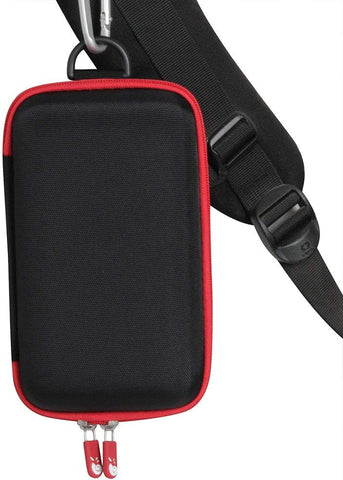 Hard Travel Case for Ekrist/Lanluk Portable Charger Power Bank 25800Mah (Black + Red Zipper)