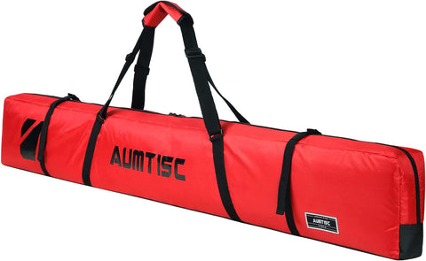 AUMTISC Single Ski Bag Travel Padded to Transport Skis Gear Pocket with Adjustable Handle 170 185 Cm (2352)