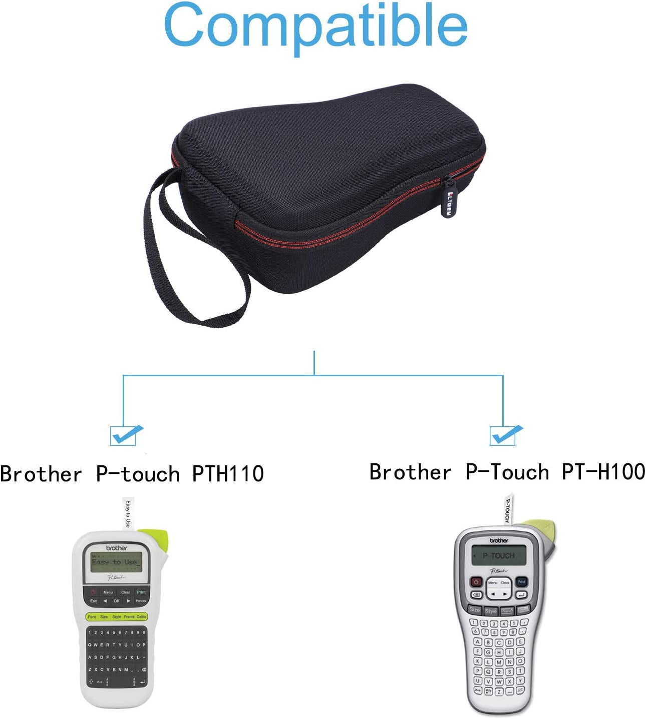 EVA Hard Case for Brother P-Touch Pth110/Pro PT-H111/PT-H100 Easy Portable Label Maker