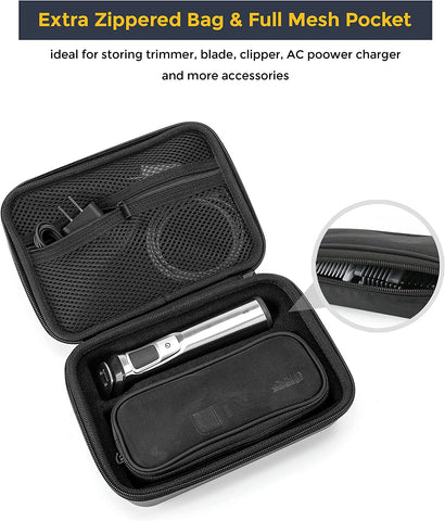 Hard Travel Case for Philips Norelco Multigroom Series 7000 MG7750/49 MG7770 MG7790 MG7791/40 Men'S Electric Trimmer Shaver and Attachments Black