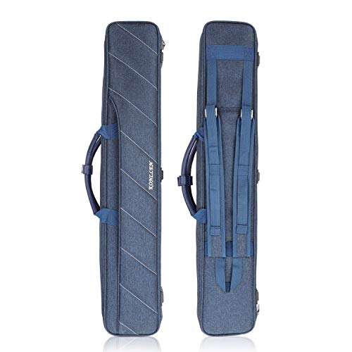 KONLLEN 3x4 Oxford Cloth Pool Cue Case Billiard Cue Stick Carrying Bag (Blue)