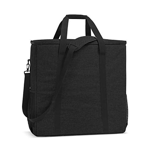 CURMIO Desktop Computer Tower and Monitor Carrying Case,Travel Tote Bag for PC Chassis, Monitor, Keyboard, Cable and Mouse, Earphone, Bag Only, Black
