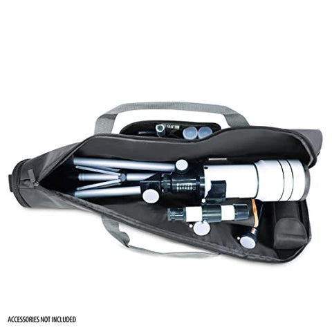 USA Gear Refractor Telescope Case Bag - Holds Telescopes/Tripod 21 to 35 inches - Adjustable Extension, Storage Pocket, and Strap - Compatible with ToyerBee, Gskyer, Celestron Telescope Bag, etc.