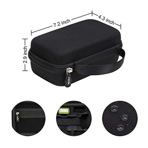 Aproca Hard Travel Storage Case Compatible with Philips Norelco OneBlade Face + Body Hybrid Electric Trimmer and Shaver QP2630/70 QP2630/72 (Black)