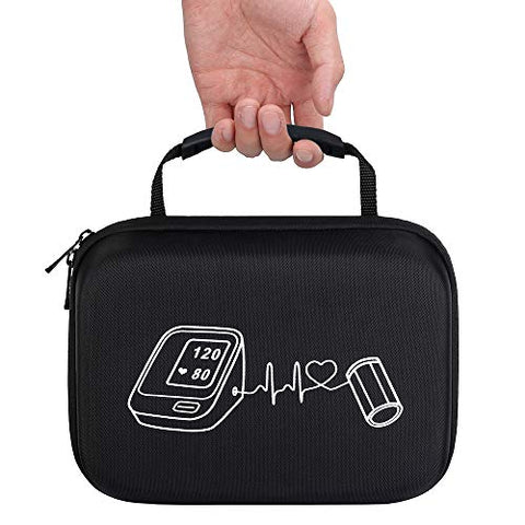 Hard Carrying Case for OMRON Platinum BP5450 OMRON Gold BP5350 OMRON 7 Series BP7350 OMRON 10 Series BP7450 Wireless Blood Pressure Monitor, Extra Room fits Premium Upper Arm Cuff