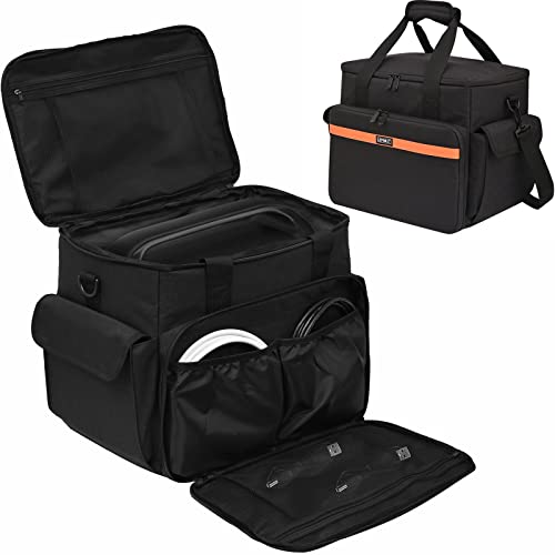 Carrying Case Compatible with Jackery Explorer 500/ECOFLOW River/River Pro/BLUETTI EB3A Portable Power Station, Waterproof Travel Storage Bag with Multiple Pockets for Charging Cable and Accessories(Bag Only)