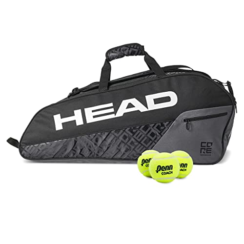 HEAD Core 6R Combi Tennis Racquet Bag - 6 Racket Tennis Equipment Duffle Bag