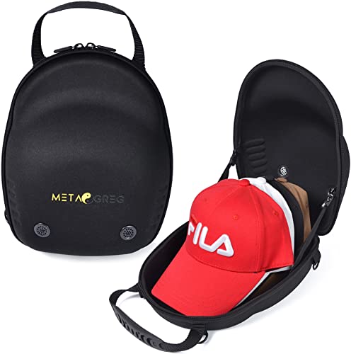 Cap Case for Baseball Caps - Cap Luggage Container - Storage for Baseball Caps Black