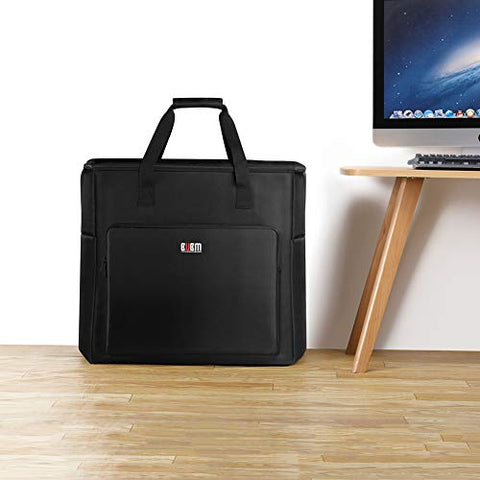 BUBM Desktop Computer Carrying Case, Padded Nylon Carry Tote Bag for Transporting Computer Tower PC Chassis,Monitor(Up to 27 inch),Keyboard,Cable and Mouse