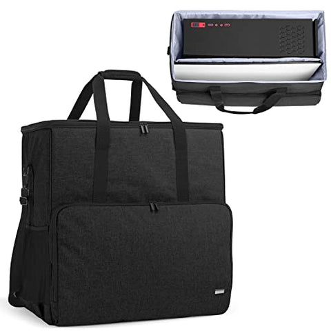 CURMIO Desktop Computer Tower and Monitor Carrying Case,Travel Tote Bag for PC Chassis, Monitor, Keyboard, Cable and Mouse, Earphone, Bag Only, Black