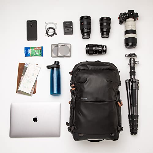 Shimoda Explore V2 30 Water Resistant Camera Backpack - Fits DSLR, Mirrorless Cameras, Batteries & Lenses - Medium Mirrorless V2 Core Unit Modular Camera Insert Included - Black (520-156)