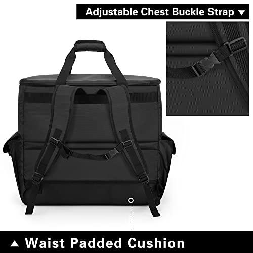 Trunab Computer Desktop Tower Carrying Case, PC Backpack for Computer Main Processor Case, Keyboard, Cable and Mouse, Earphone, Bag Only, Black