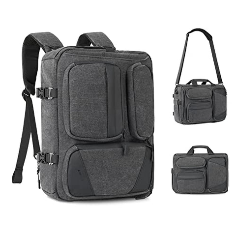 Besnfoto Camera Bag Backpack DSLR SLR Camera Shoulder Bag for Photographer Men Waterproof Canvas Potography Camera Case with Laptop Compartment