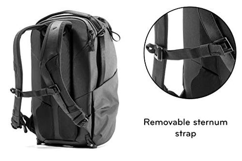 Peak Design Everyday Backpack V2 20L Black, Camera Bag, Laptop Backpack with Tablet Sleeves (BEDB-20-BK-2)