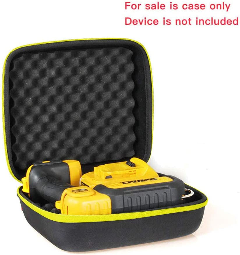 Hard Travel Case for DEWALT DCL050 20V Max LED Hand Held Area Light (Black + Yellow Zipper)