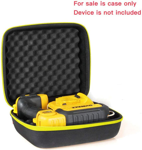 Hard Travel Case for DEWALT DCL050 20V Max LED Hand Held Area Light (Black + Yellow Zipper)