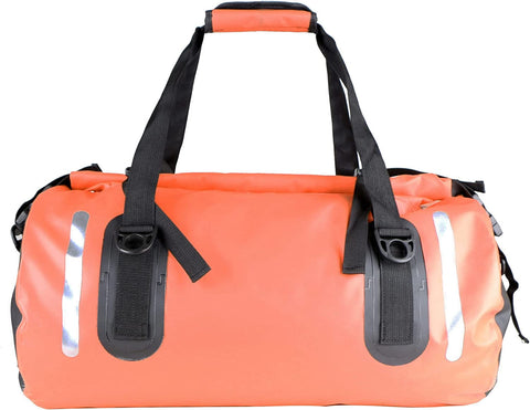 Waterproof Duffle Bag Travel Dry Bag 40L Roll Top 500D PVC for Motorcycle Tail Kayaking Rafting Boating Swimming Camping Hiking Beach Fishing(40L, Orange)