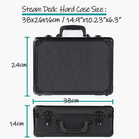 Carrying Case Compatible with Steam Deck - Travel Case for Steam Deck Fit Charger AC Adapter, Gaming Controllers, Dock Stand, Charging Cord, Foldable Keyboard & Other Accessories