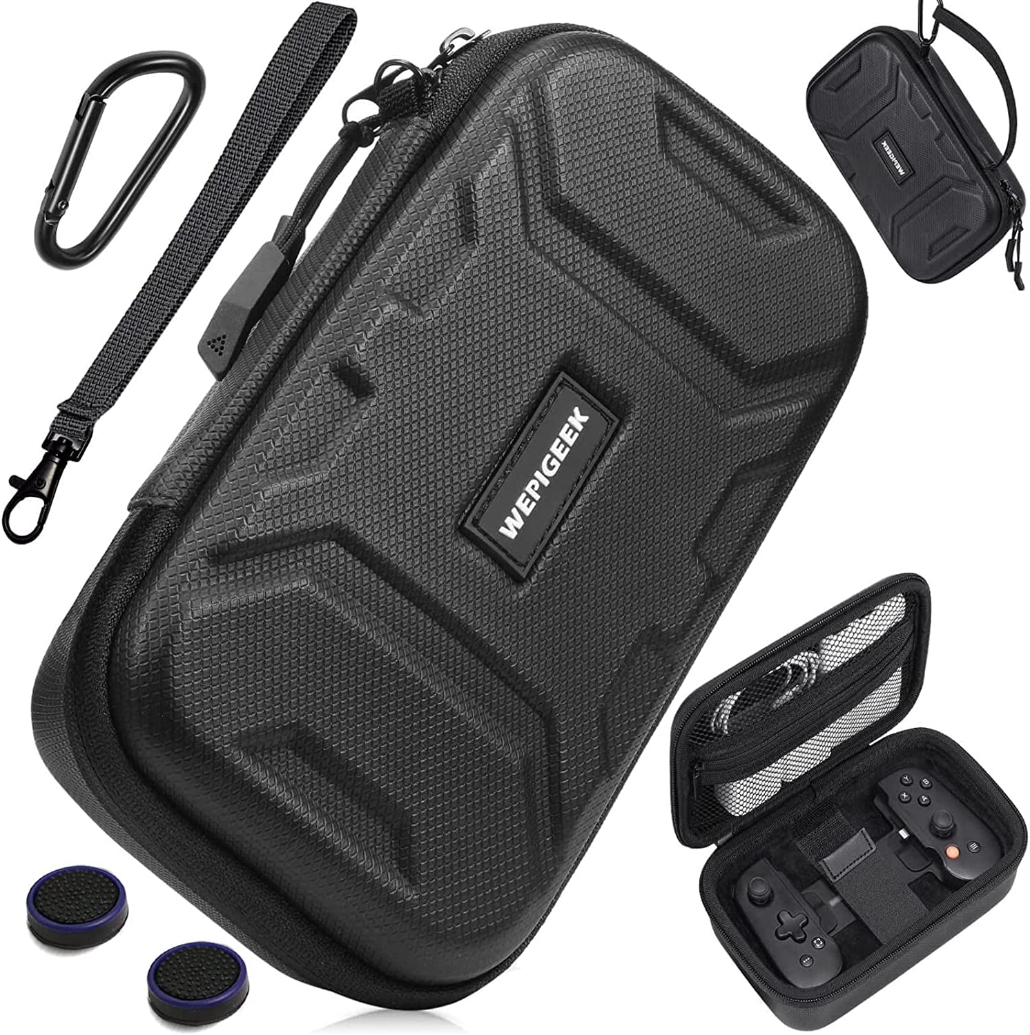 Case for Backbone One/Playstation Edition Mobile Controller,Portable Travel All Protective,Hard Messenger Carrying Bag, Strong Strap,Soft Lining,With Pockets for Accessories Black