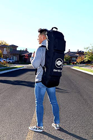 GoRide Elite Electric Longboard Skateboard Backpack Bag Carrier with Laptop Holder (Black)
